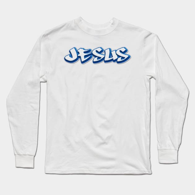 Jesus Long Sleeve T-Shirt by DogfordStudios